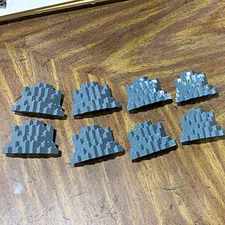 LEGO Gray Rock Wall Slope Pieces Bulk Lot - 8 Plastic Building Parts