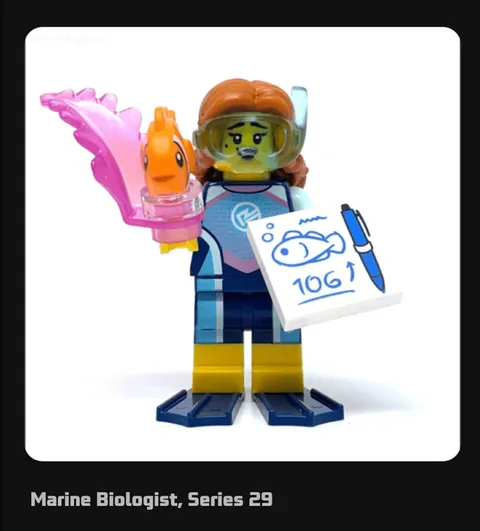 LEGO Series 29 Collectible Minifigure 71052 Marine Biologist Brand New Sealed