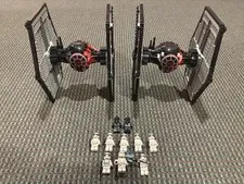 LEGO Star Wars First Order Special Forces TIE Fighters x2 + 10 Minifigures Lot