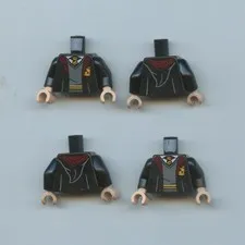 Harry Potter x4 Minifigure Torso Hogwarts Robe Open Gryffindor Crest, Sweater