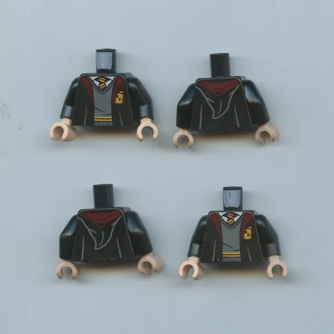 Harry Potter x4 Minifigure Torso Hogwarts Robe Open Gryffindor Crest, Sweater