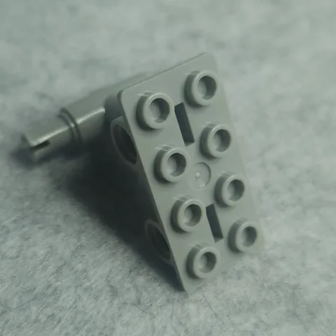 LEGO 42608 Plate 2 x 4 Thin with Bottom Struts to Pins Light Gray x1 Genuine