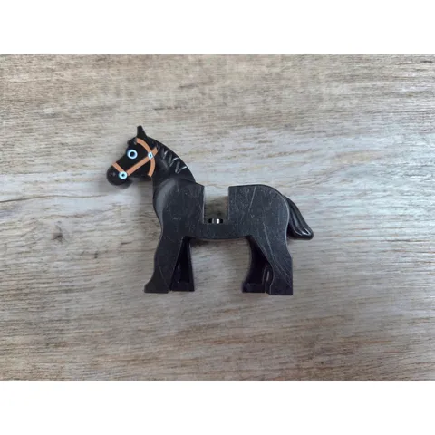 Authentic LEGO Black Horse Minifigure Figure Animal Accessory Replacement Part