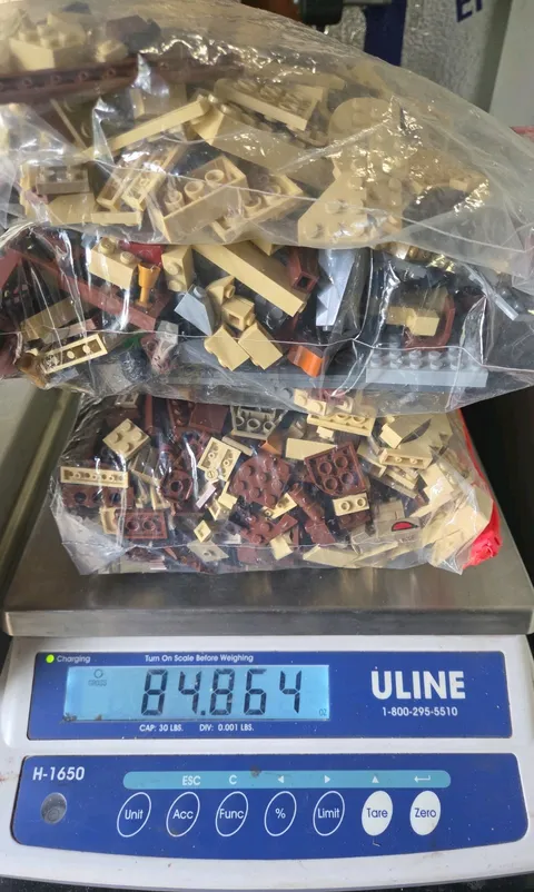 Over 5 Pounds LEGO Pieces Sand Brown Gray. Bulk Lot
