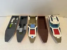 (5) LEGO Floating Boat Hull & Deck Lot- 28x8 #9271& 92711- Various Colors- (1)