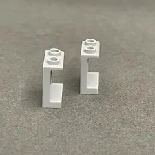 Lego 87552 94638 Light Blue Gray Replacement Add-on Pieces Parts Lot of 2