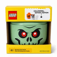 LEGO Storage Head Small Green Zombie Halloween Edition Minifigure Container NEW!