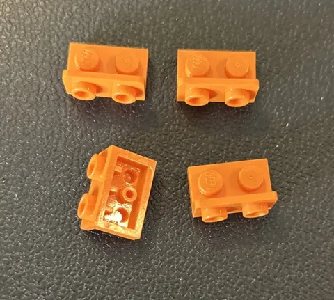 LEGO Parts 99780 Lot 4 Orange Bracket 1 x 2 - 1 x 2 Inverted 1x2