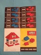 Rare Vintage LEGO SYSTEM 280-281-282-283 Instruction Manual '50s '60s (Fine)