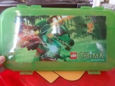 Lego Minifigure Bricks Storage Case Green Chima
