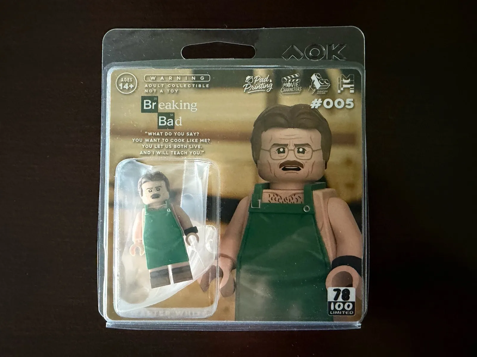 Walter White Custom Lego Minifigure Lok Breaking Bad Brand New 78/100