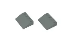2 Lego® TRAIN Railway 9V 12V Roof 4x3 GREY STANDARD