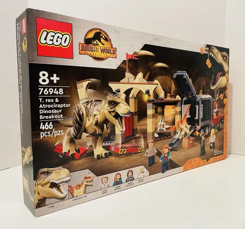 LEGO Jurassic World: T. rex & Atrociraptor Dinosaur Breakout (76948), Sealed