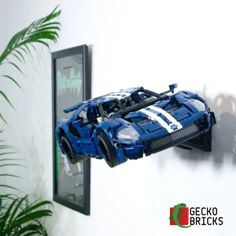 3D Printed Wall Mount for LEGO® Technic Ford GT (Set 42154) - Gecko Bricks