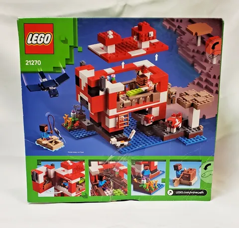 LEGO 21270 Minecraft The Mooshroom House 500 PCS Set New- Damaged Box