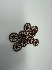 LEGO Part 4489b Brown  Wagon Wheels Lot Of 10