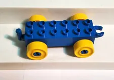 Lego Duplo 2 x 6 Car Base Train Base Open Hitch End Blue
