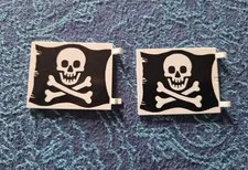 LEGO Pirates Flag Flags Barracuda Rocts Jolly Roger Pirates Set 6285 6273 6286