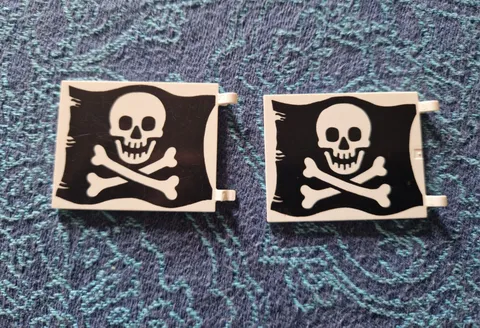 LEGO Pirates Flag Flags Barracuda Rocts Jolly Roger Pirates Set 6285 6273 6286