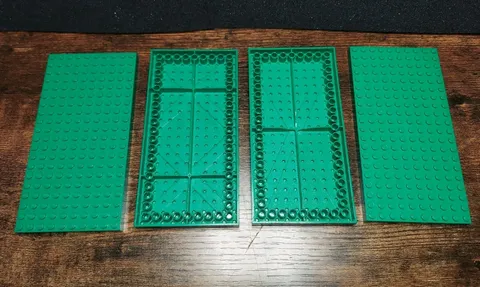 Lego Baseplate Green 10x20 4 PCS Vintage 