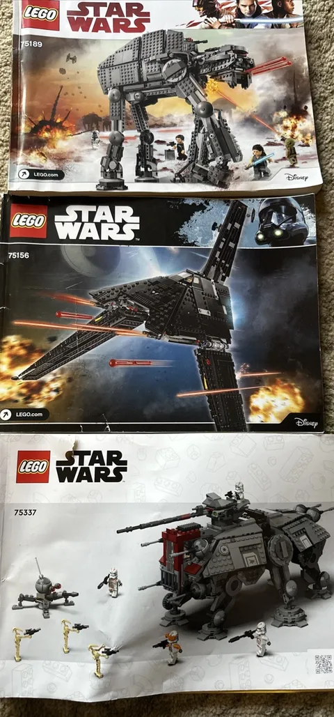 LEGO Star Wars 75189 75156  75337 Walker Instructions (Manual Only) Lot Of 3