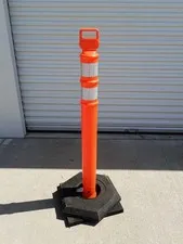 Share Husky Orange Traffic Delineator Post AND Mixed LEGO Building Blocks SET