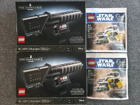 Lego Star Wars GWP Lot - 40917 Darksaber + 30728 Razor Crest New Sealed (Qty 2)