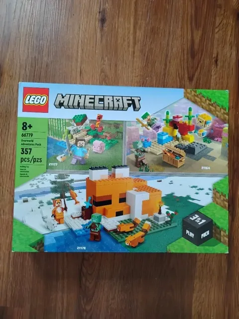 🔥LEGO 66779 Minecraft Overworld Adventures 3 in 1 Set (21164, 21177, 21178) New