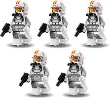 LEGO Star Wars Clone Pilot Minifigure LOT of 5 Phase 2 ARC-170 75402 NEW SEALED!