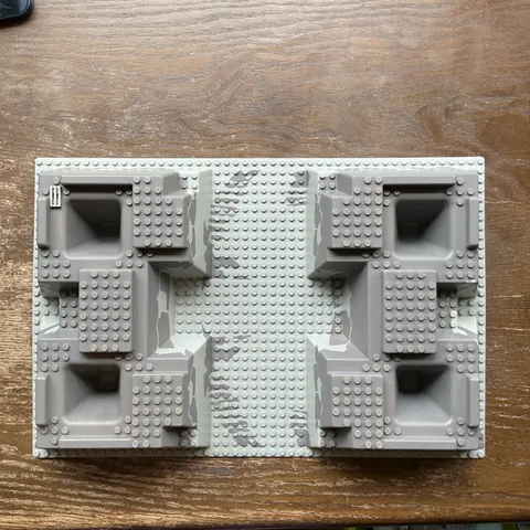 Vintage LEGO Raised Baseplate 32x32 Gray Rocky Canyon Pit Base 2552px6 Castle