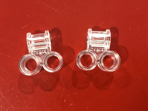 LEGO PART 32291 TECHNIC AXLE AND PIN CONNECTOR (2 PIECES-CLEAR)