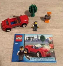 Lego Set 8402 Sports Car 100% Complete with instructions; no box