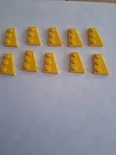 No 376.  10x Lego Wedge Plate 43722 Right 2x3 Yellow