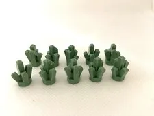 (10 NEW LEGO Crystal Rocks Lot-Moss Sand Green-5 Point Gem Jewel Treasure Mining