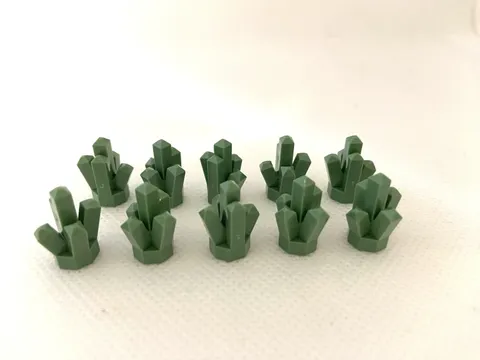 (10 NEW LEGO Crystal Rocks Lot-Moss Sand Green-5 Point Gem Jewel Treasure Mining