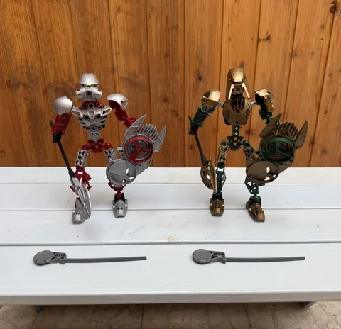 LEGO BIONICLE 8762 8763 Toa Hagah Complete Figures Rare Excellent Condition