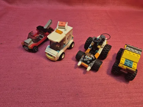 LEGO Vehicle Lot Ninjago Quad Snake Minifigure Tow Truck Van 2 Figures