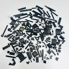 Vintage 1980's Lego Brick Lot Black Building Block Pieces As Pictured