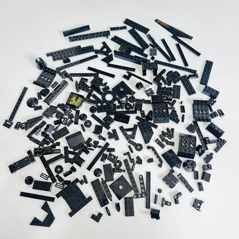 Vintage 1980's Lego Brick Lot Black Building Block Pieces As Pictured