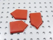 LEGO Lot of 3 Dark Red 2x3 Smooth Pentagon Tiles Plates BD