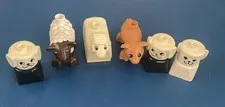 VTG 1970's Lego Duplo Farm Animal Figures lot Sheep Pig Dog Cat