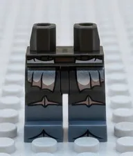 Lego Legs Flat Silver Boots Silver and Copper Pointed Armor Panels Knight H35