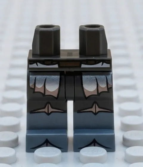 Lego Legs Flat Silver Boots Silver and Copper Pointed Armor Panels Knight H35