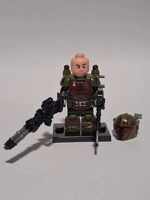 Star Wars Green Trooper Heavy Mandalorian Armored CloneWars Phase 2 Custom Lego 
