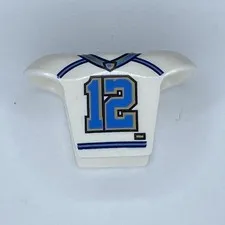 Lego White Minifig Hockey Body Armor Football Jersey Number 12