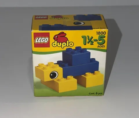 Lego Duplo 1800 Vintage Blue Yellow Turtle Duck Building Set New In Box 6 Pieces