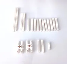 20x LEGO Technic White Axle, Con :Part #3705, 3706, 3707, 6587, 32062, 32138 Lot