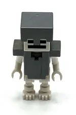 Lego Skeleton 21121 Cube Skull Flat Silver Helmet Armor Minecraft Minifigure
