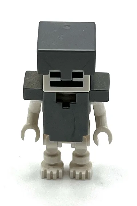 Lego Skeleton 21121 Cube Skull Flat Silver Helmet Armor Minecraft Minifigure