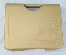Vintage 1997 LEGO Metallic Gold Carrying Case Storage Box Container toys
